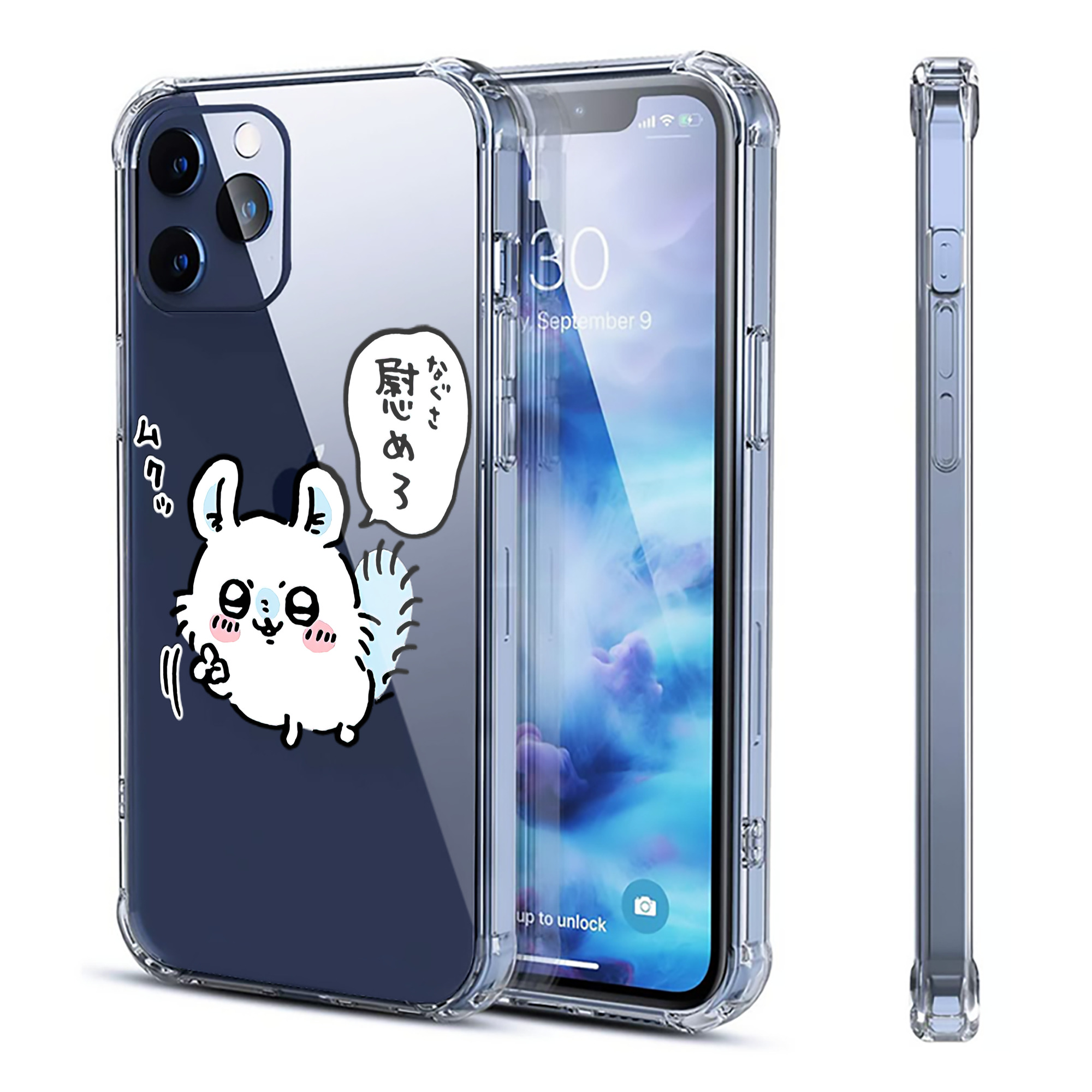（画像用） ちいかわ モモンガ Chii-kawa Momonga 【iPhone 12シリーズ対応】透明スマホケース（クリアソフトケース）